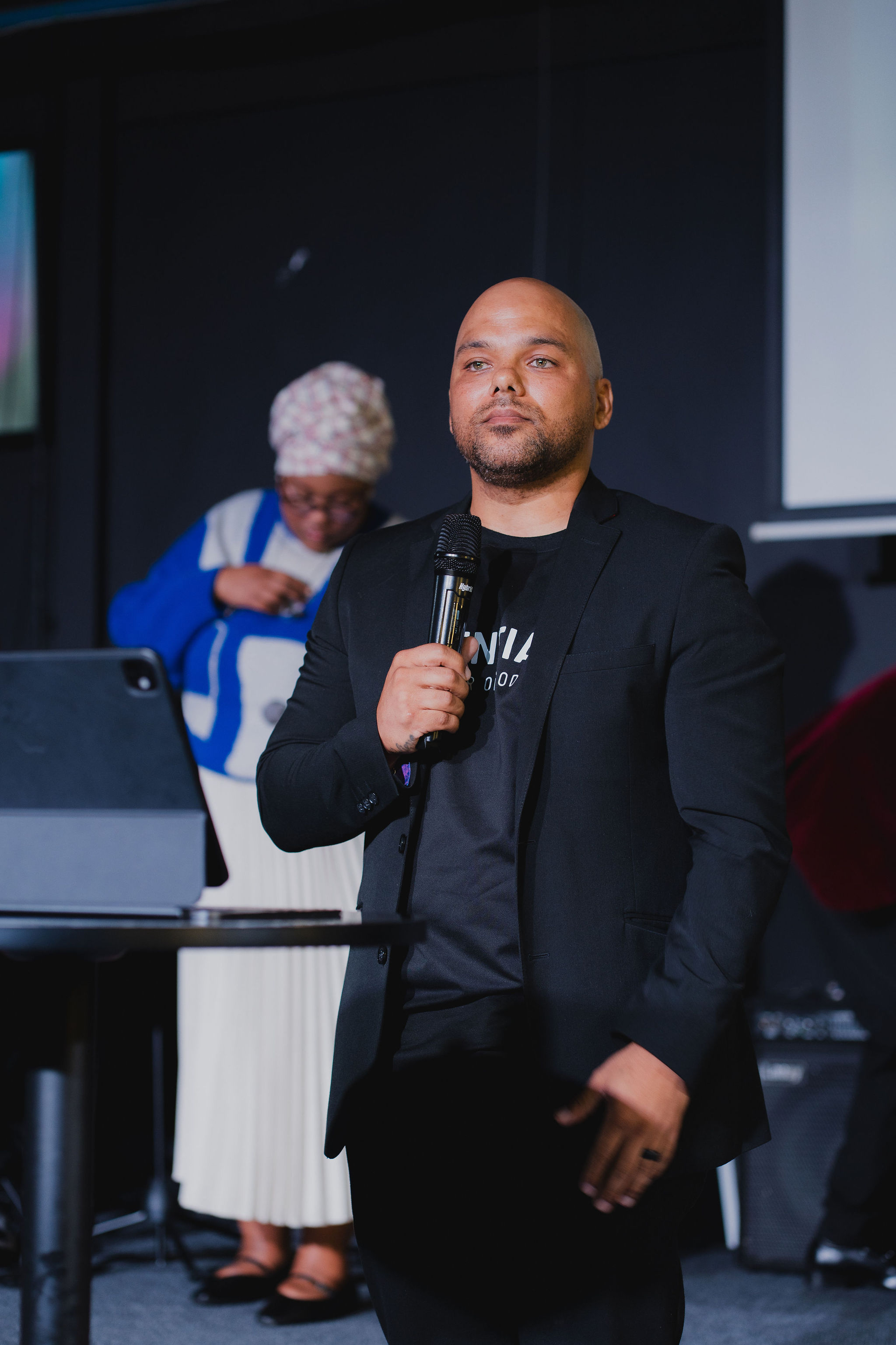 Preacher Ronald Slamet speaking at New Hope Church